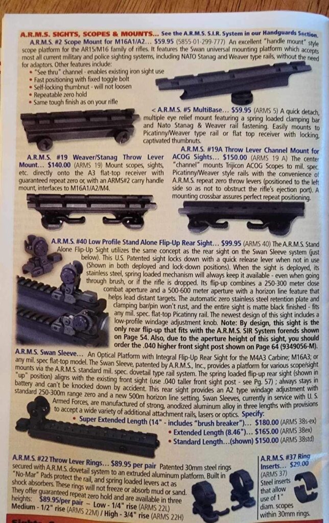 A.R.M.S. Inc Items WANTED