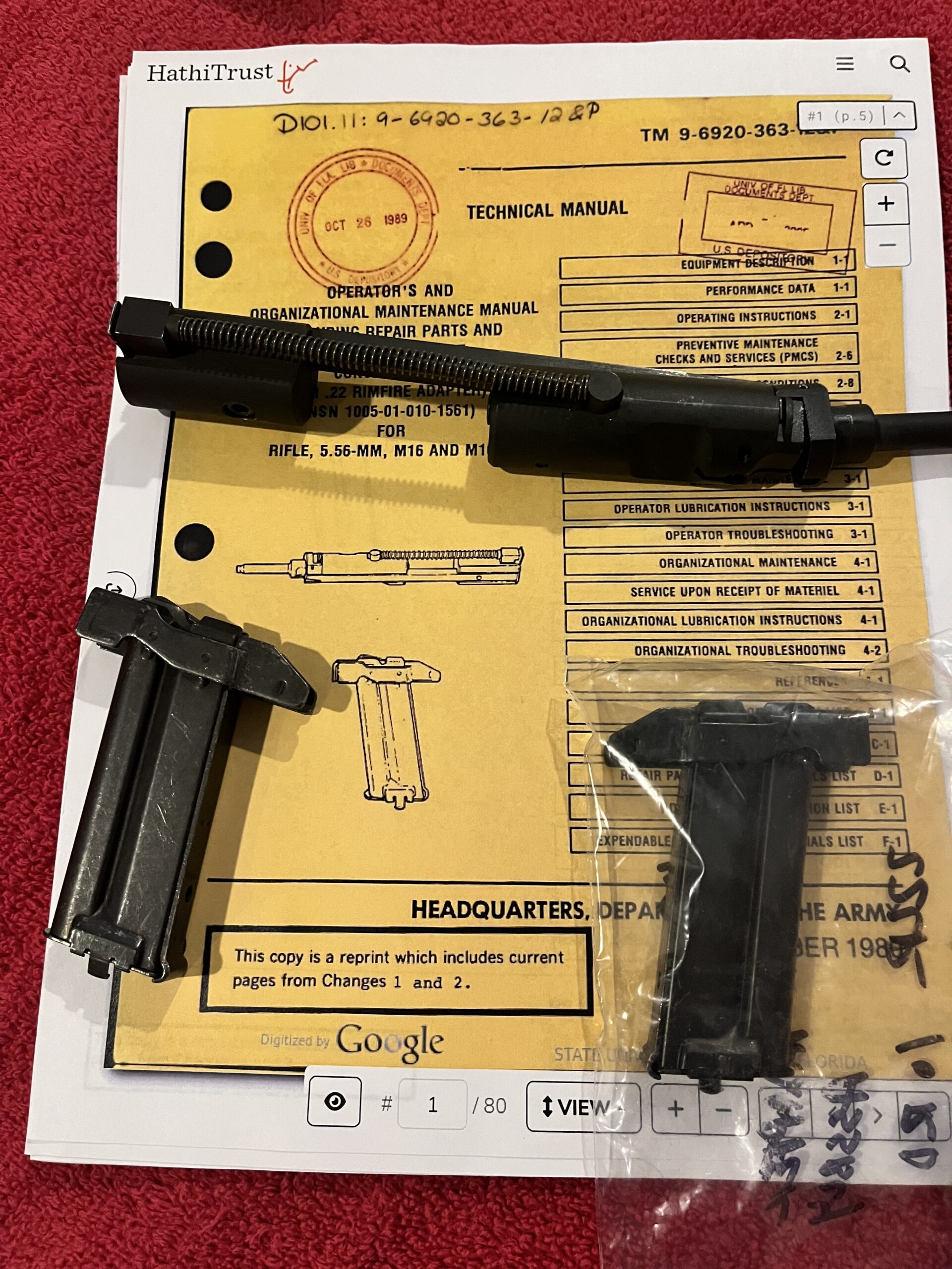 M261 Conversion Kit. NSN1005-01-010-1561