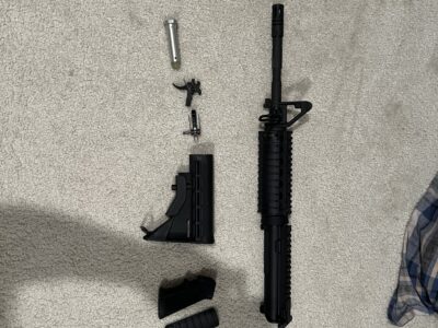 Colt LE6920 Socom upper 14.5in p&w wit KAC RAS rails, KAC Forward Pistol Grip, KAC rails, Colt milspec trigger, Colt Waffle stock, Colt H Buffer