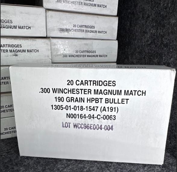 290 Rounds of A191 300 Win Mag Ammo